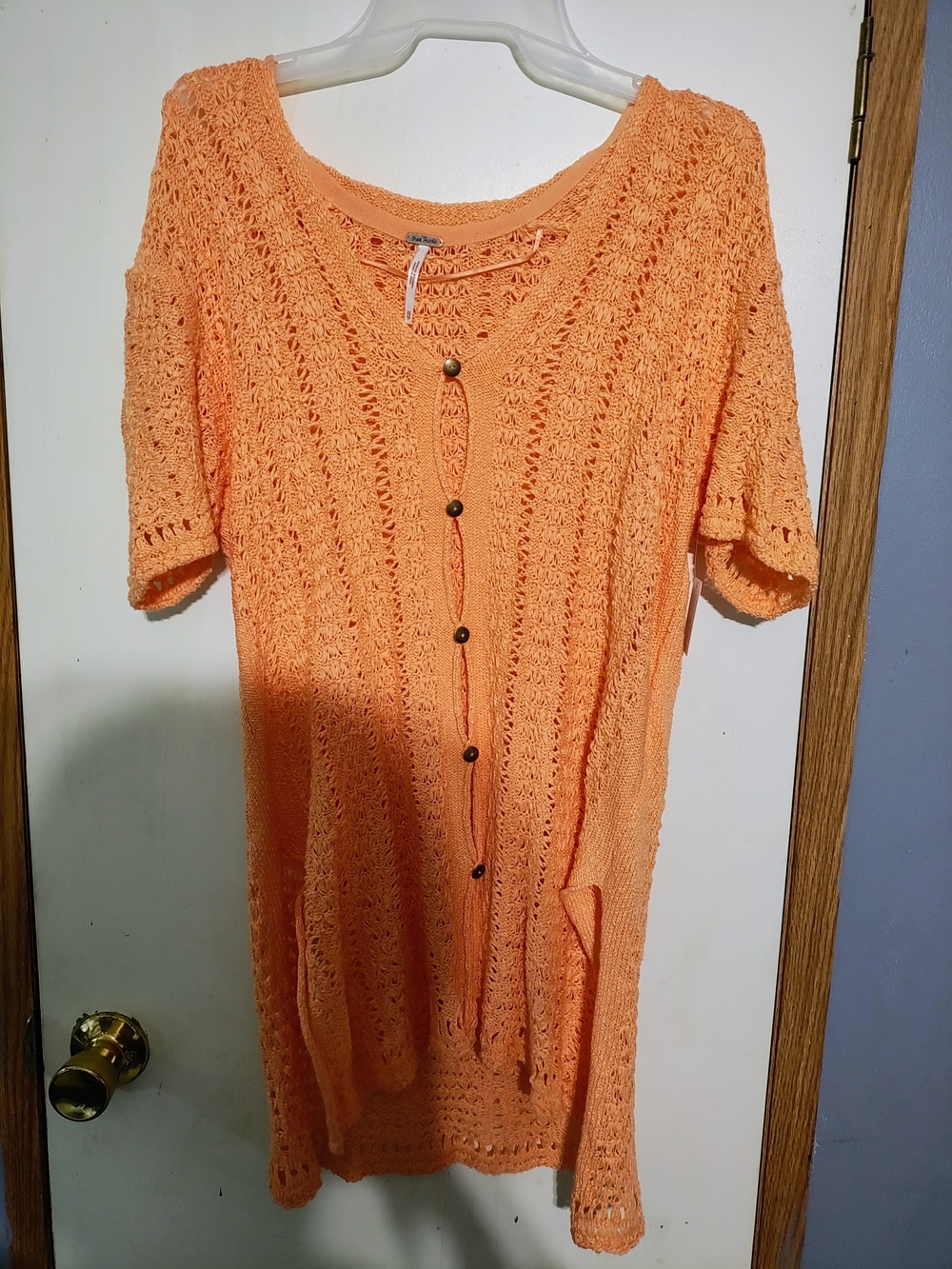 FREE PEOPLE

Soda Pop Crochet Cardigan In Orange Size X small New With Tag